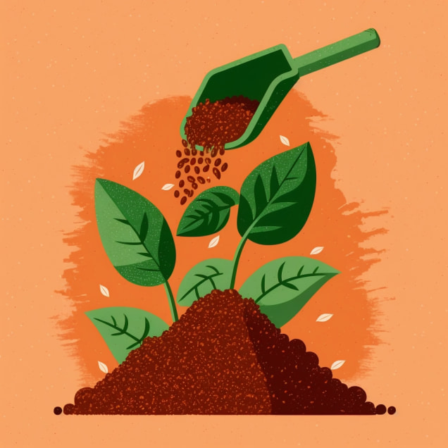 Coffee Waste to green plants